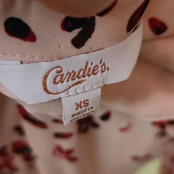 Candies Light Pink Long Sleeve Floral Button Up - Picture 8 of 8